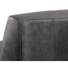 Watson Modular - Armless Chair - Marseille Black Leather - Seat Close-Up