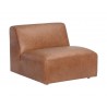 Watson Modular - Armless Chair - Marseille Camel Leather - Angled View