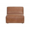Watson Modular - Armless Chair - Marseille Camel Leather - Front View