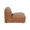 Watson Modular - Armless Chair - Marseille Camel Leather - Side View