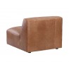 Watson Modular - Armless Chair - Marseille Camel Leather - Back Angle