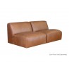 Watson Modular - Armless Chair - Marseille Camel Leather - Angled 2 Piece