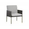 Bellevue Lounge Chair - Belfast Heather Grey / Bravo Ash - Angled View - Bellevue Lounge Chair - Belfast Heather Grey / Bravo Ash - Angled View