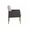 Bellevue Lounge Chair - Belfast Heather Grey / Bravo Ash - Side Angle - Bellevue Lounge Chair - Belfast Heather Grey / Bravo Ash - Side Angle