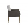 Sunpan Bellevue Lounge Chair in Belfast Heather Grey / Bravo Ash - Side
