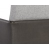 Bellevue Lounge Chair - Belfast Heather Grey / Bravo Ash - Back Close-up