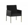 Bellevue Lounge Chair - Abbington Black / Bravo Black - Angled View - Bellevue Lounge Chair - Abbington Black / Bravo Black - Angled View