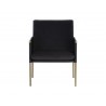Sunpan Bellevue Lounge Chair in Abbington Black / Bravo Black - Front