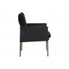 Bellevue Lounge Chair - Abbington Black / Bravo Black - Side Angle