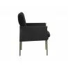 Bellevue Lounge Chair - Abbington Black / Bravo Black - Side Angle - Bellevue Lounge Chair - Abbington Black / Bravo Black - Side Angle