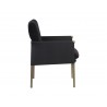 Sunpan Bellevue Lounge Chair in Abbington Black / Bravo Black - Side View