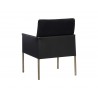 Bellevue Lounge Chair - Abbington Black / Bravo Black - Back Angle
