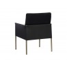 Sunpan Bellevue Lounge Chair in Abbington Black / Bravo Black - Back Anngled