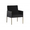 Sunpan Bellevue Lounge Chair in Abbington Black / Bravo Black - Angled View