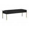 Sunpan Bellevue Bench in Abbington Black / Bravo Black - Angled