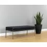 Sunpan Bellevue Bench in Abbington Black / Bravo Black - Lifestyle 2 - Sunpan Bellevue Bench in Abbington Black / Bravo Black - Lifestyle 2