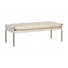 Bellevue Bench - Bravo Cream - Angled View