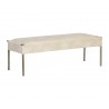 Sunpan Bellevue Bench in Bravo Cream - Back Angled