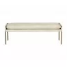 Sunpan Bellevue Bench in Bravo Cream - Front - Sunpan Bellevue Bench in Bravo Cream - Front