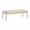 Sunpan Bellevue Bench in Bravo Cream - Angled - Sunpan Bellevue Bench in Bravo Cream - Angled