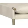 Sunpan Bellevue Bench in Bravo Cream - Front Frame Close-up - Sunpan Bellevue Bench in Bravo Cream - Front Frame Close-up
