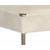 Sunpan Bellevue Bench in Bravo Cream - Back Frame Close-up - Sunpan Bellevue Bench in Bravo Cream - Back Frame Close-up