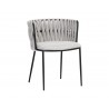 Sarai Dining Armchair - Belfast Heather Grey - Angled View