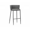 Sarai Barstool - Belfast Koala Grey - Angled - Sarai Barstool - Belfast Koala Grey - Angled