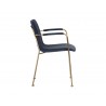 Hathaway Dining Armchair - Belfast Navy - Side Angle