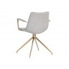 Andres Swivel Dining Armchair - Belfast Heather Grey - Back Angle