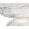 SUNPAN Lucida End Table - Marble Look - White, Close Up View