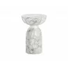 SUNPAN Goya End Table - Marble Look - White, Frontview  - SUNPAN Goya End Table - Marble Look - White, Frontview 