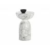 SUNPAN Goya End Table - Marble Look - White, Frontview with Decor - SUNPAN Goya End Table - Marble Look - White, Frontview with Decor