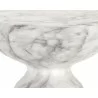 SUNPAN Goya End Table - Marble Look - White, Closeup View - SUNPAN Goya End Table - Marble Look - White, Closeup View