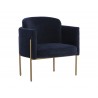 Richie Lounge Chair - Antique Brass - Danny Navy - Angled