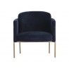 Richie Lounge Chair - Antique Brass - Danny Navy - Front