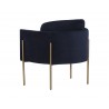 Richie Lounge Chair - Antique Brass - Danny Navy - Back Angle