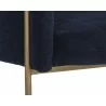 Richie Lounge Chair - Antique Brass - Danny Navy - Leg Close-up - Richie Lounge Chair - Antique Brass - Danny Navy - Leg Close-up