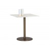 Sunpan Enco Bistro Table - Square - 24" - Angled wiith Decor