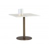 Sunpan Enco Bistro Table - Square - 30" - Angled View wqith Decoration