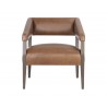 Sunpan Carlyle Lounge Chair in Shalimar Tobacco Leather - Front