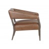 Sunpan Carlyle Lounge Chair in Shalimar Tobacco Leather - Side