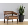 Sunpan Carlyle Lounge Chair in Shalimar Tobacco Leather - Lifestyle