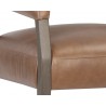 Sunpan Carlyle Lounge Chair in Shalimar Tobacco Leather - Seat Close-up