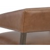 Sunpan Carlyle Lounge Chair in Shalimar Tobacco Leather - Back View Close-up