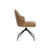 Bretta Swivel Dining Chair - Tobacco Tan - Side Angled