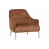 Sunpan Cameron Lounge Chair In Nono Rust - Angled - Sunpan Cameron Lounge Chair In Nono Rust - Angled