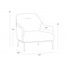 Sunpan Cameron Lounge Chair In Nono Rust - Dimensions