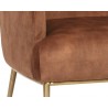 Sunpan Cameron Lounge Chair In Nono Rust - Seat Close-up