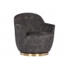 Sunpan Casey Swivel Lounge Chair In Nono Shitake - Angled View